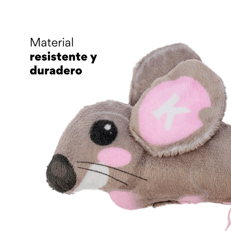 Juguete de Peluche Ratón Gris con Catnip Kanu Pet para Gato