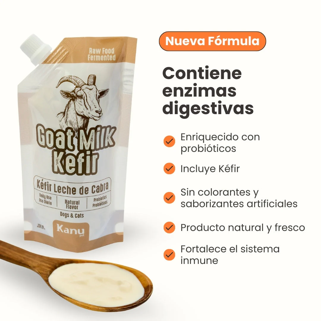 Kéfir Leche De Cabra Natural Kanu Pet Para Perro y Gato Bolsa - Imagen 6