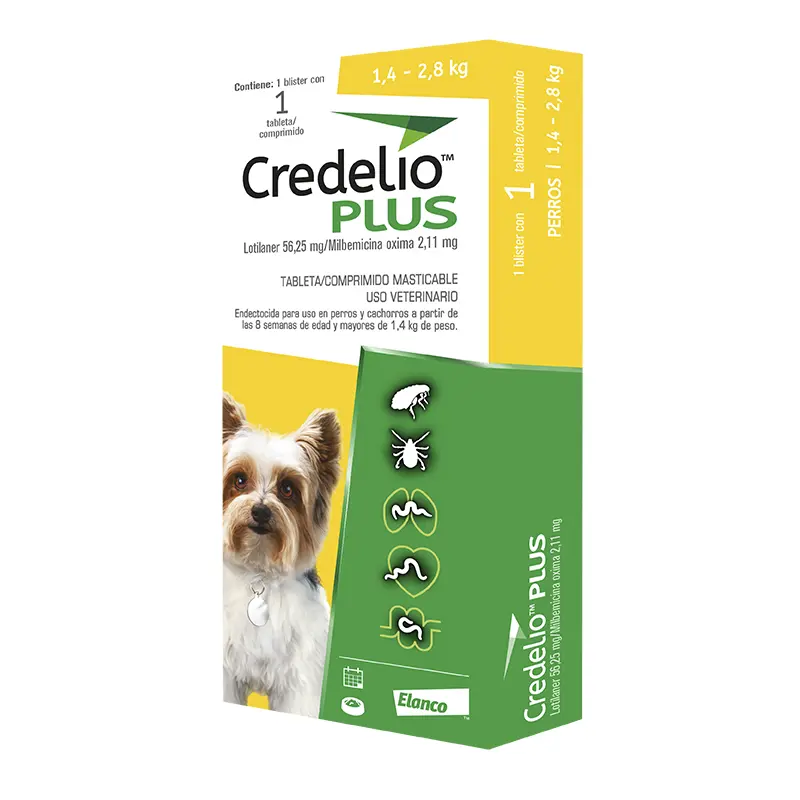 Credelio Plus Perro 56 Mg 1.4 a 2.8 Kg x 1 Tableta