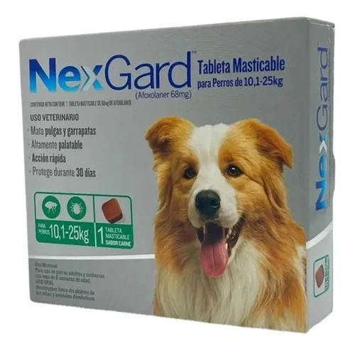 6 Pastillas Nexgard Antipulgas Para Perros Tamaño Elegir