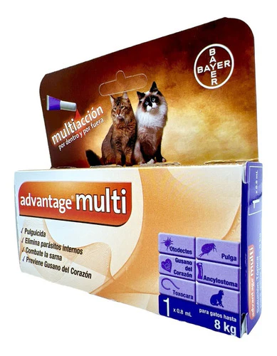 Advantage Multi Pipeta Antipulgas Gatos De 8 Kg 0.8 Ml