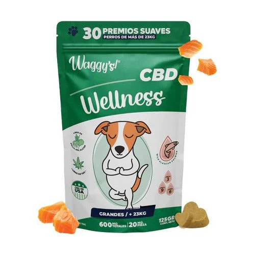 Waggys Wellness Premios Sabor Salmon P/ Perro Grande 30 Pzas