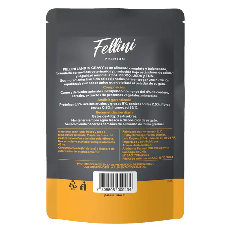 Fellini Cordero en Salsa 85 Gr