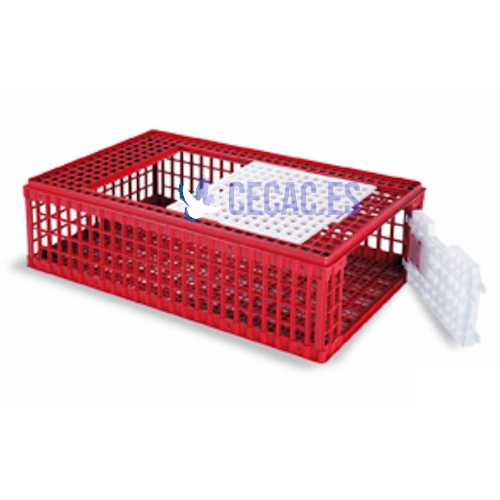 Jaula transporte de plástico para aves