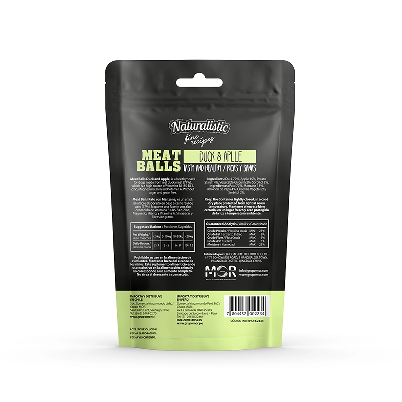 Naturalistic  Meat Balls Duck & Apple 100 Gr