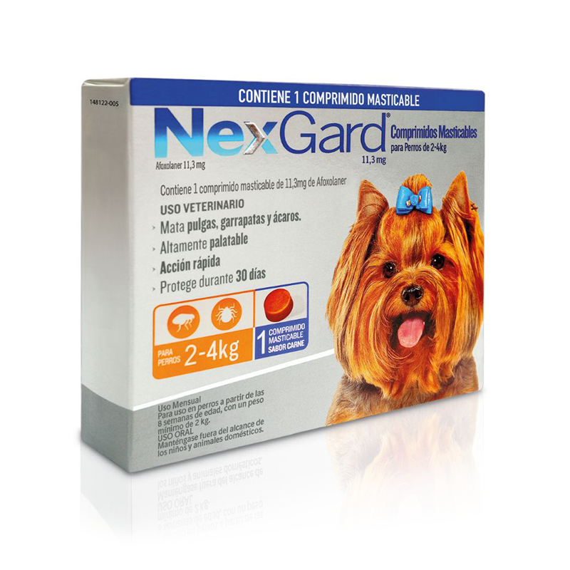 Nexgard para Perros 2 a 4 Kg 1 Dosis Masticable