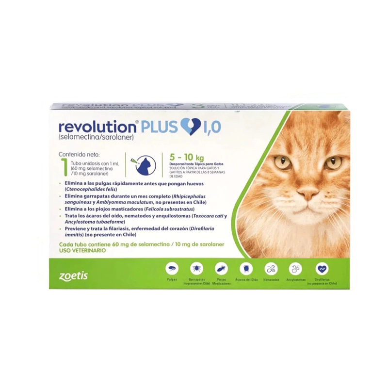 Pipeta Revolution Gato Plus 5 a 10 Kg