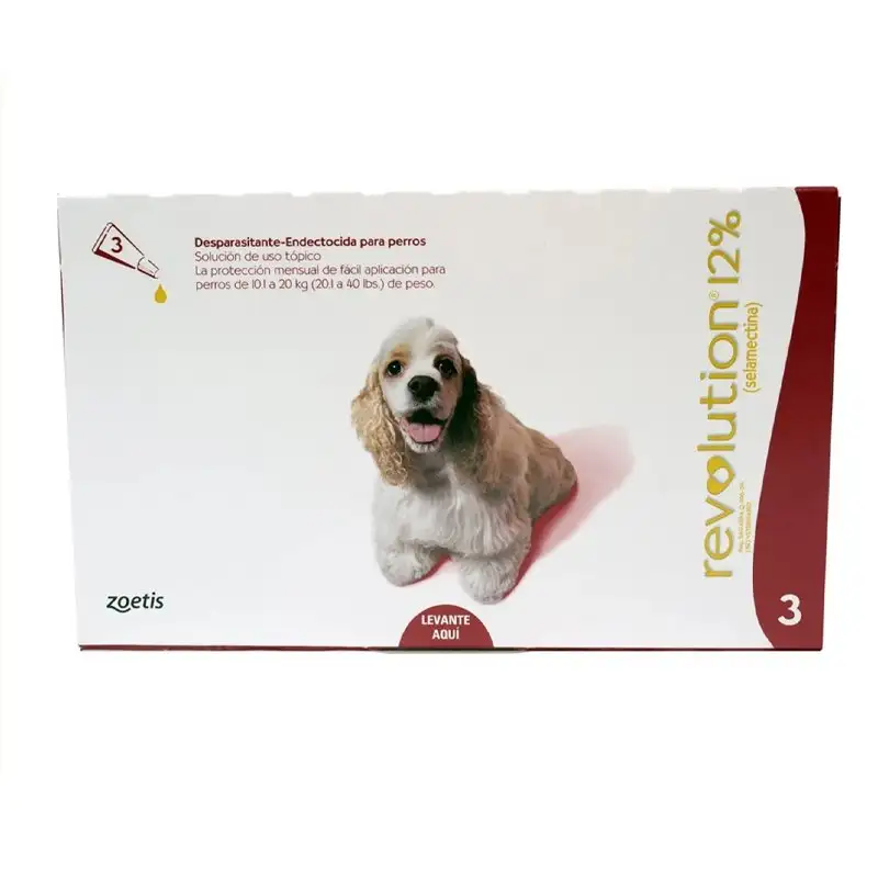 Pipeta Revolution Antipulgas 12% / 1ml (10.1 – 20kg) x3 Und