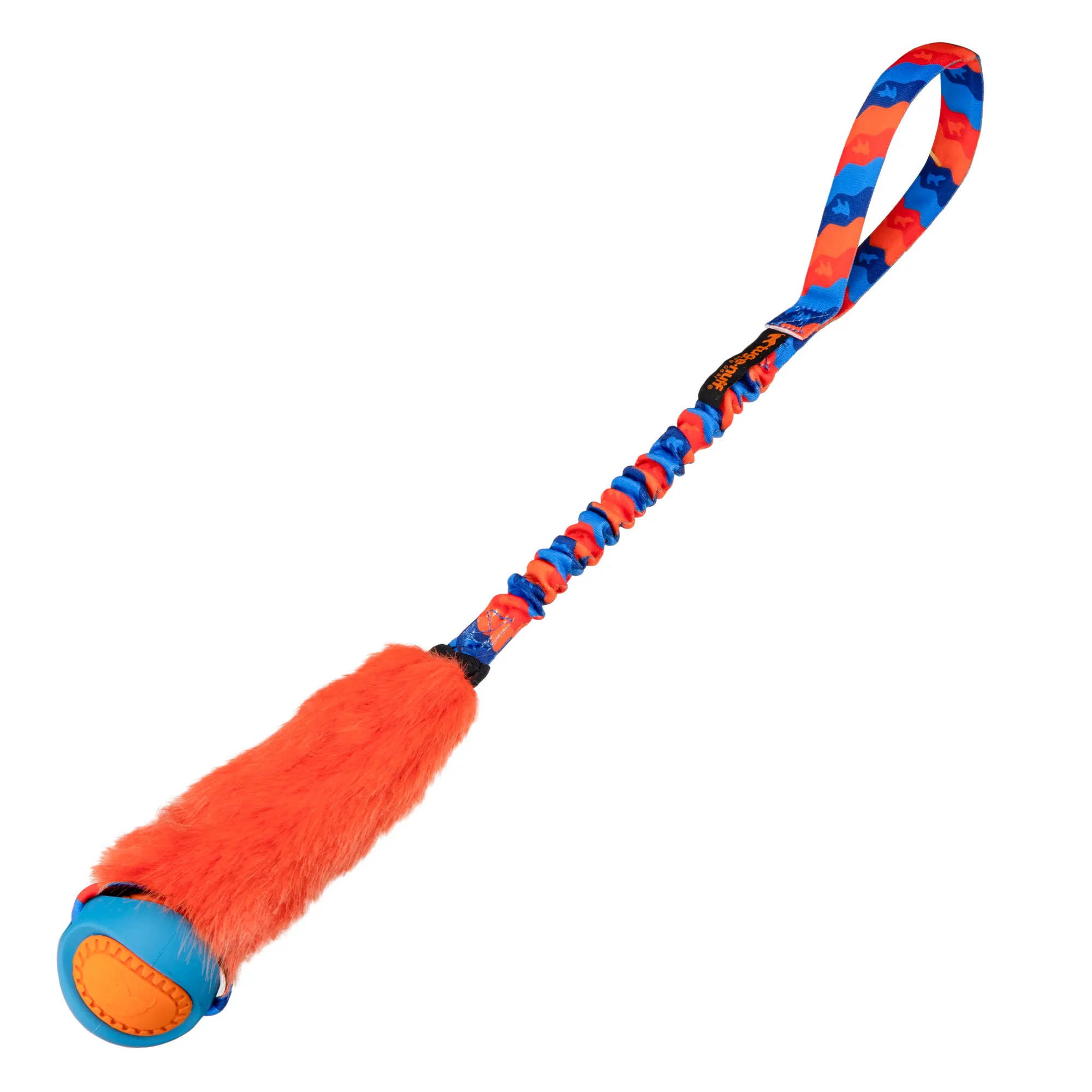 Mordedor de pelo sintético y pelota/ Fauxtastic PowerBall Bungee Tug-e-Nuff