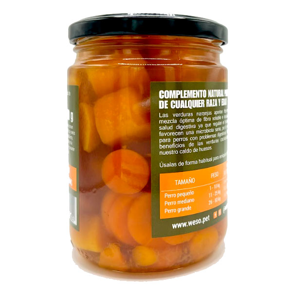 Weso Calabaza y Zanahoria en caldo de huesos 400 ml