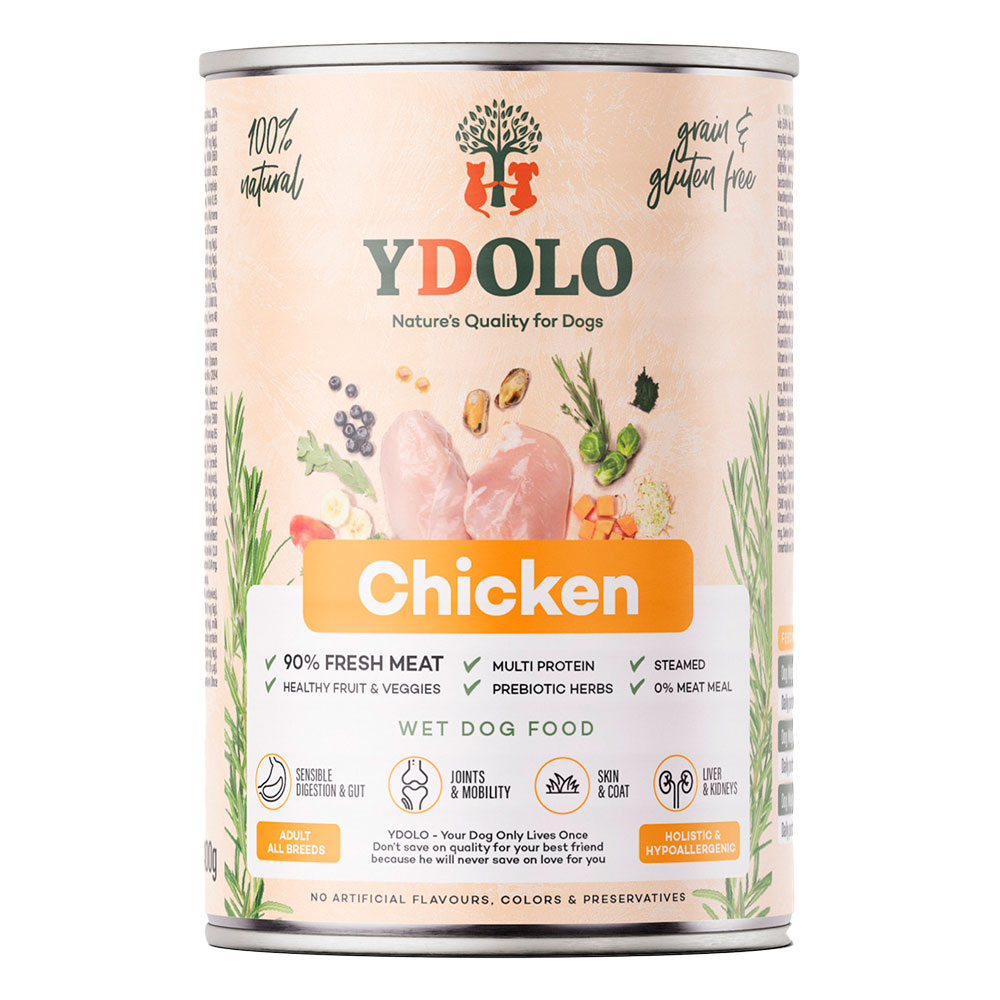 Ydolo Pollo lata de comida húmeda 400 g