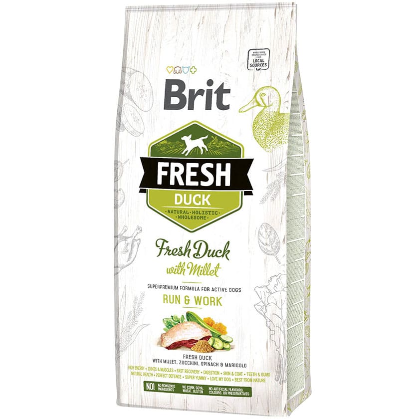 Brit Fresh Duck With Millet Active Run Work 2.5 KG