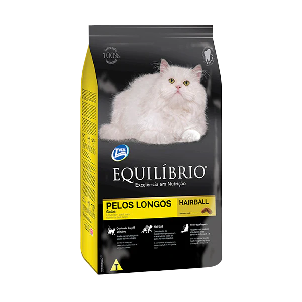 Alimento para gato adulto Equilíbrio Pelos Largos 1.5 kg