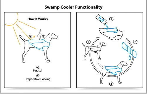 Chaqueta refrescante para perros Swamp Cooler Ruffwear - Imagen 3