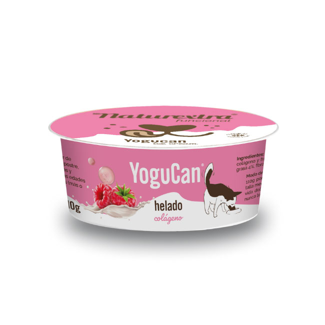 YoguCan Helado de Frambuesa con topping